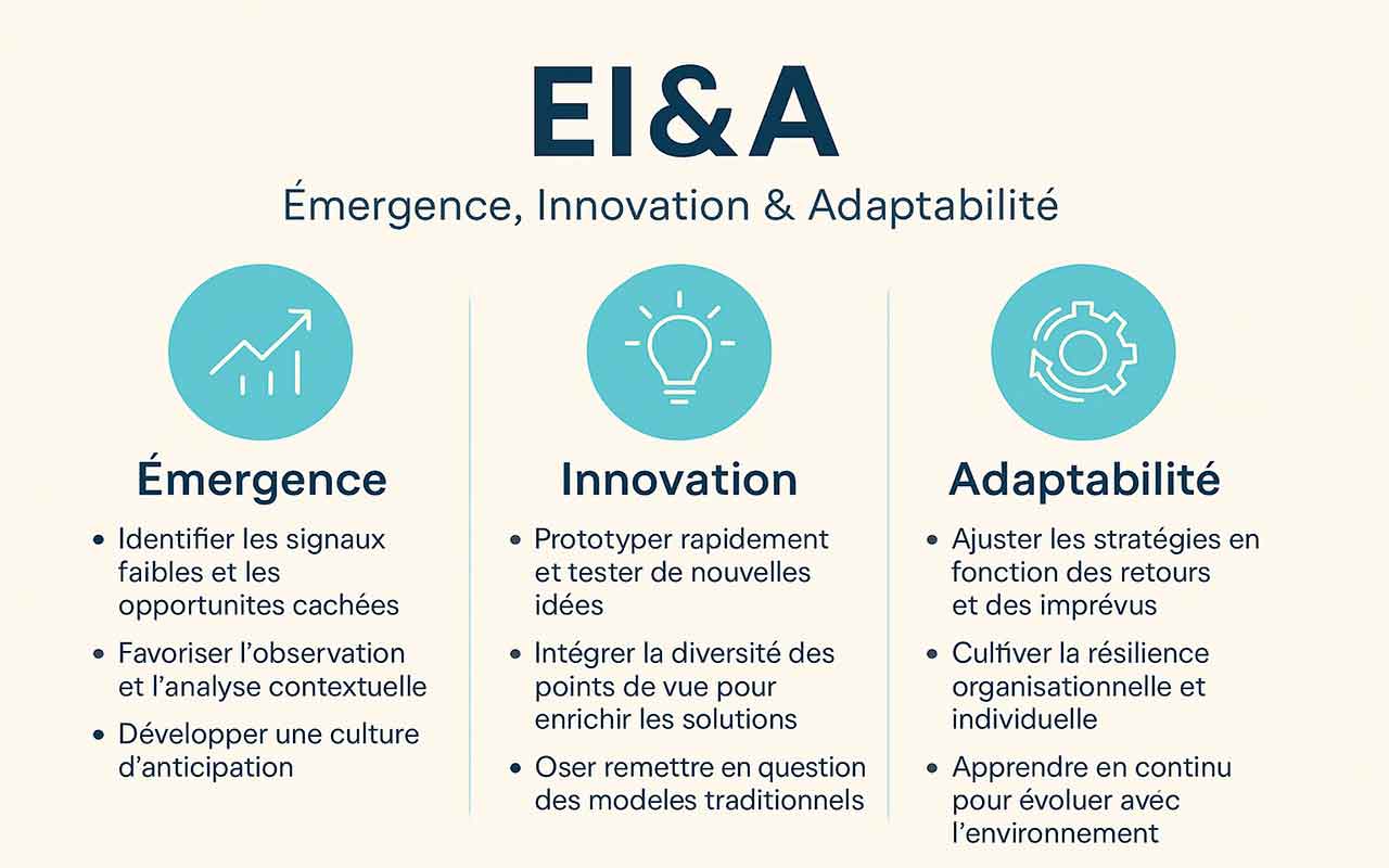 EI&A est un concept qui regroupe trois dynamiques clés