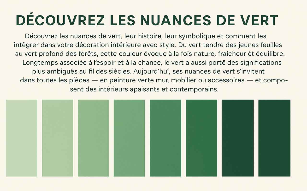 nuances de vert les plus tendance en déco