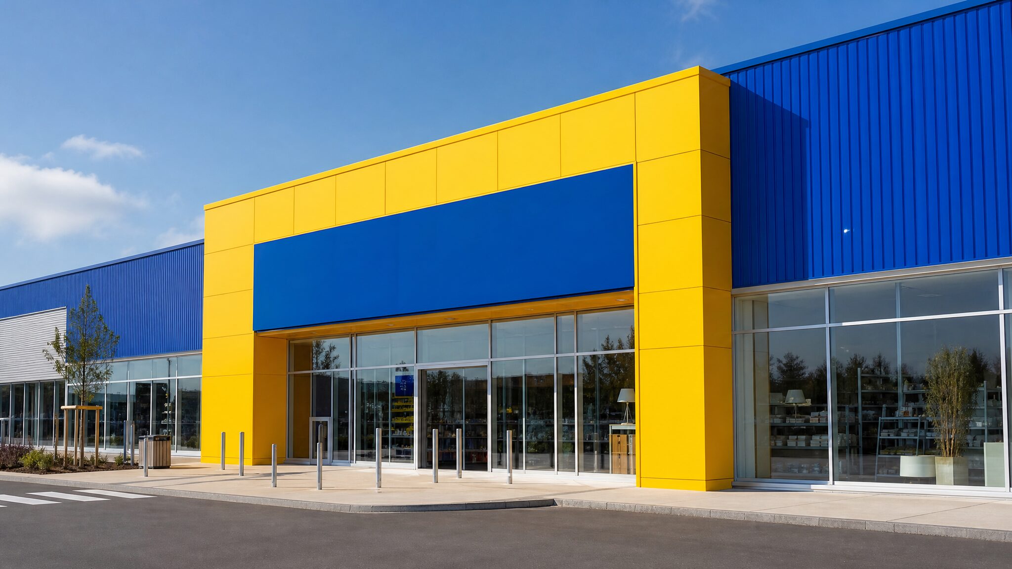 Enseigne Ikea symbolisme des couleurs