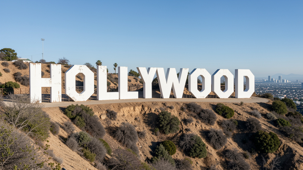 installation de la lettre Hollywood